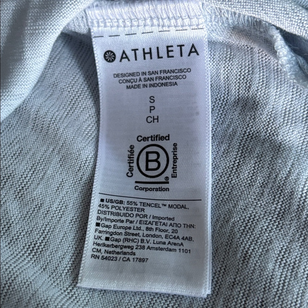 Athleta Women’s Light Blue Tencel Modal V-Neck Tee Shirt Soft Casual Top, S - Picture 6 of 6